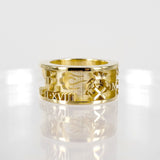 BESPOKE SOLID GOLD CHANT RING - NICK