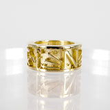 BESPOKE SOLID GOLD CHANT RING - NICK