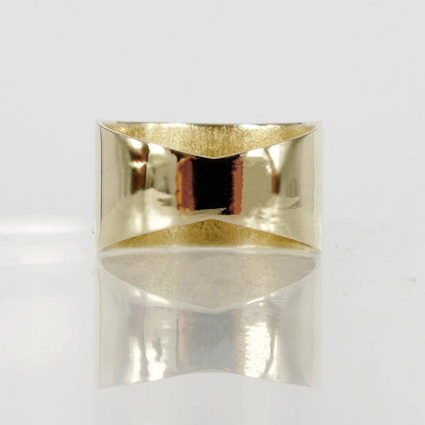 SOLID GOLD INITIAL U SIGNET RING