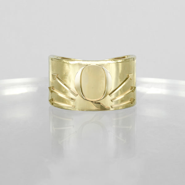 SOLID GOLD INITIAL Q SIGNET RING