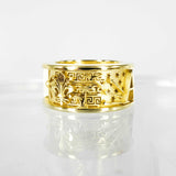 BESPOKE SOLID GOLD CHANT RING - AIDAN