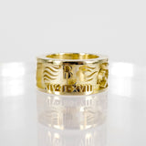 BESPOKE SOLID GOLD CHANT RING - NICK