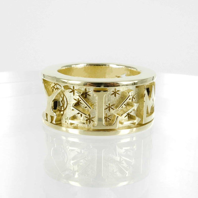 BESPOKE SOLID GOLD CHANT RING - LINCOLN