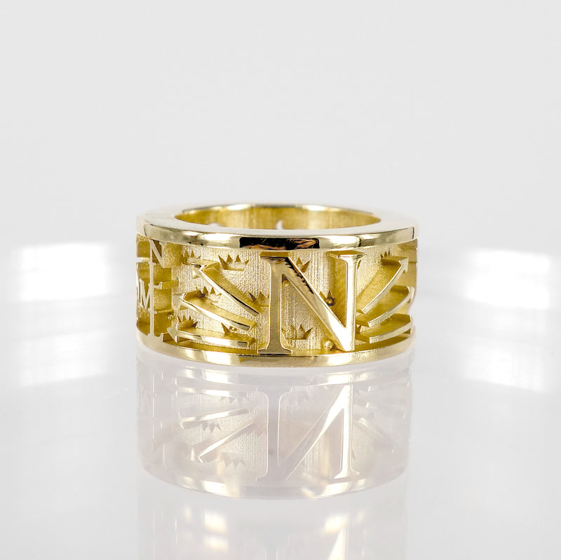 BESPOKE SOLID GOLD CHANT RING - NICK