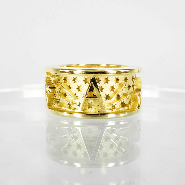 BESPOKE SOLID GOLD CHANT RING - AIDAN