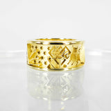 BESPOKE SOLID GOLD CHANT RING - AIDAN