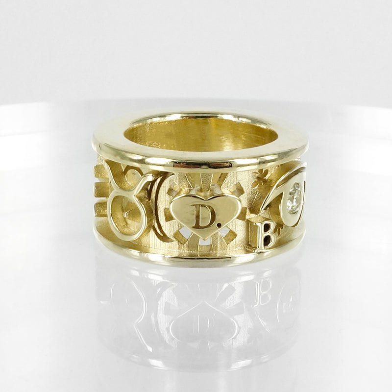 BESPOKE SOLID GOLD CHANT RING - TARA