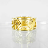 BESPOKE SOLID GOLD CHANT RING - AIDAN