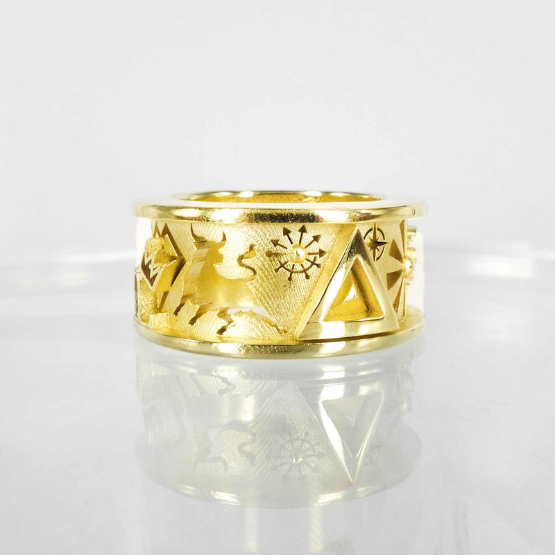 BESPOKE SOLID GOLD CHANT RING - AIDAN