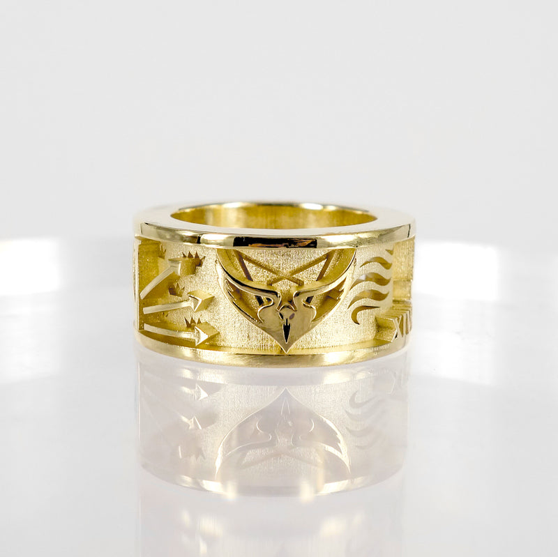 BESPOKE SOLID GOLD CHANT RING - NICK