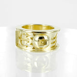 BESPOKE SOLID GOLD CHANT RING - LINCOLN