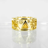 BESPOKE SOLID GOLD CHANT RING - AIDAN