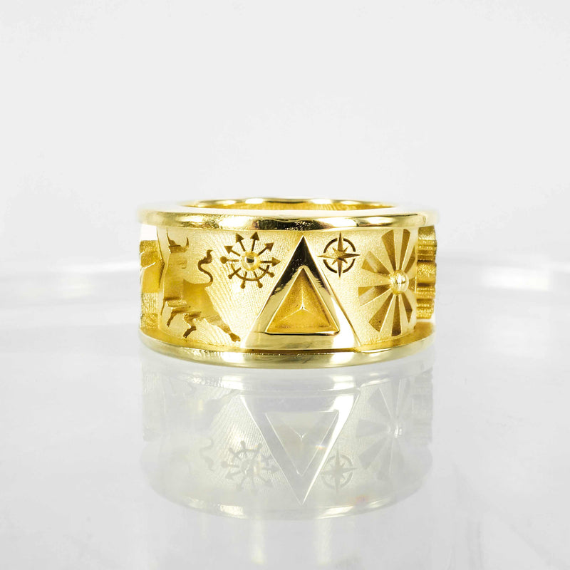 BESPOKE SOLID GOLD CHANT RING - AIDAN