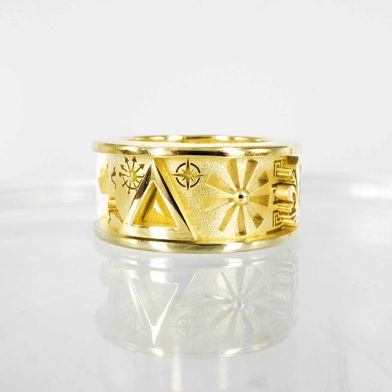 BESPOKE SOLID GOLD CHANT RING - AIDAN