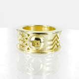 BESPOKE SOLID GOLD CHANT RING - LINCOLN