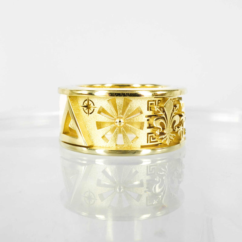 BESPOKE SOLID GOLD CHANT RING - AIDAN