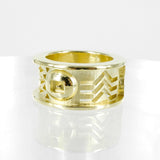 BESPOKE SOLID GOLD CHANT RING - LINCOLN