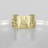 SOLID GOLD INITIAL A SIGNET RING