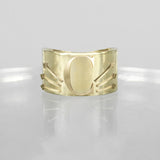 SOLID GOLD INITIAL C SIGNET RING