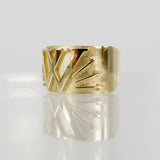 SOLID GOLD INITIAL W SIGNET RING