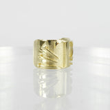 SOLID GOLD INITIAL T SIGNET RING