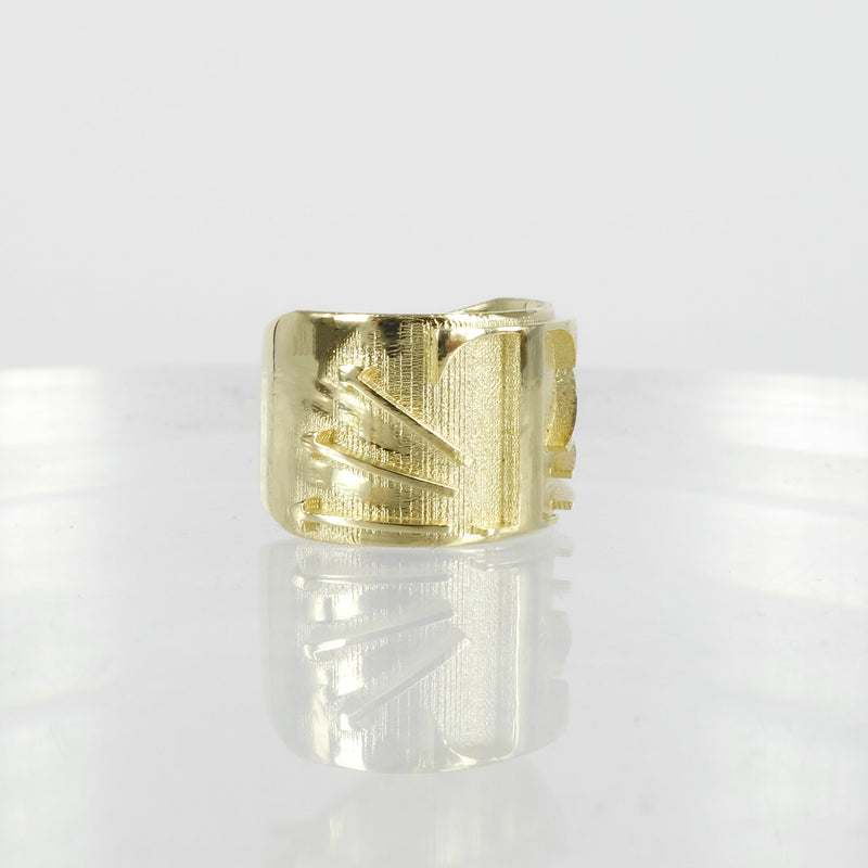 SOLID GOLD INITIAL T SIGNET RING