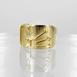 SOLID GOLD INITIAL G SIGNET RING