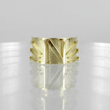 SOLID GOLD INITIAL N SIGNET RING