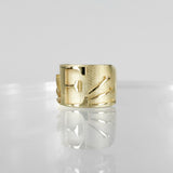 SOLID GOLD INITIAL E SIGNET RING