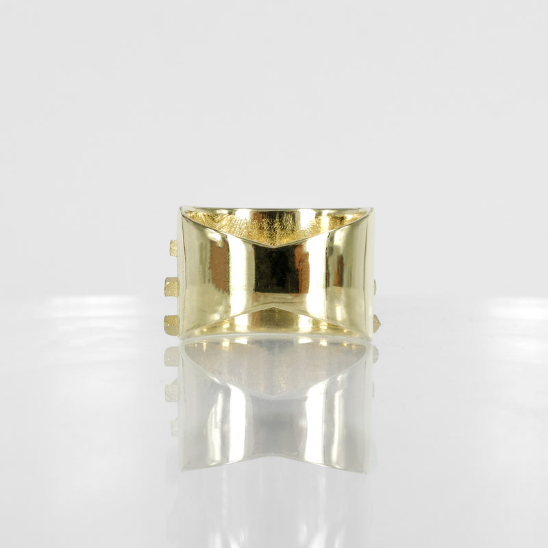 SOLID GOLD INITIAL E SIGNET RING