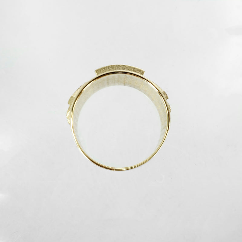 SOLID GOLD INITIAL E SIGNET RING