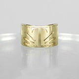 SOLID GOLD INITIAL T SIGNET RING