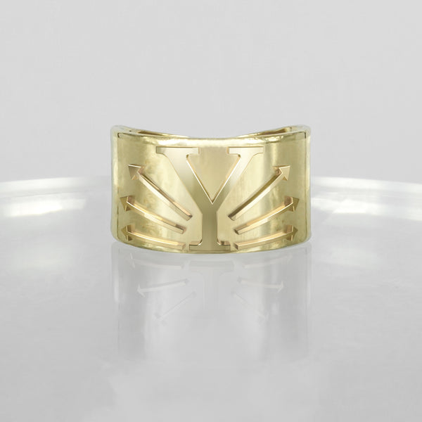 SOLID GOLD INITIAL Y SIGNET RING