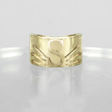 SOLID GOLD INITIAL S SIGNET RING