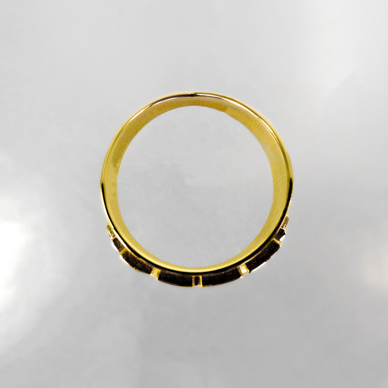 SOLID GOLD INITIAL W SIGNET RING